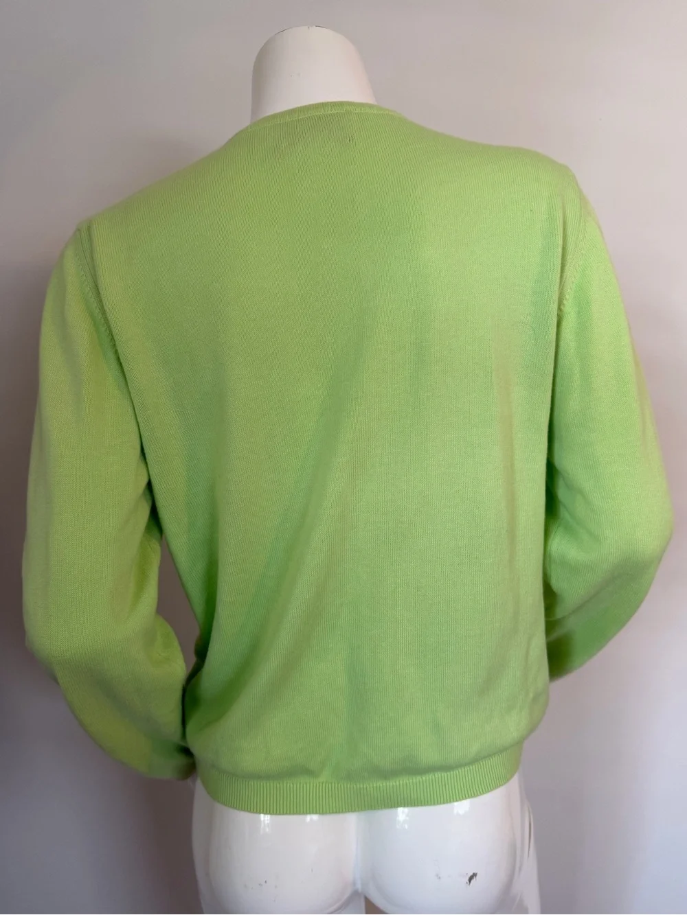 Vintage Lilly Pulitzer Pistachio Green Women’s Button-Front Sweater Cardigan Med - Picture 3 of 5